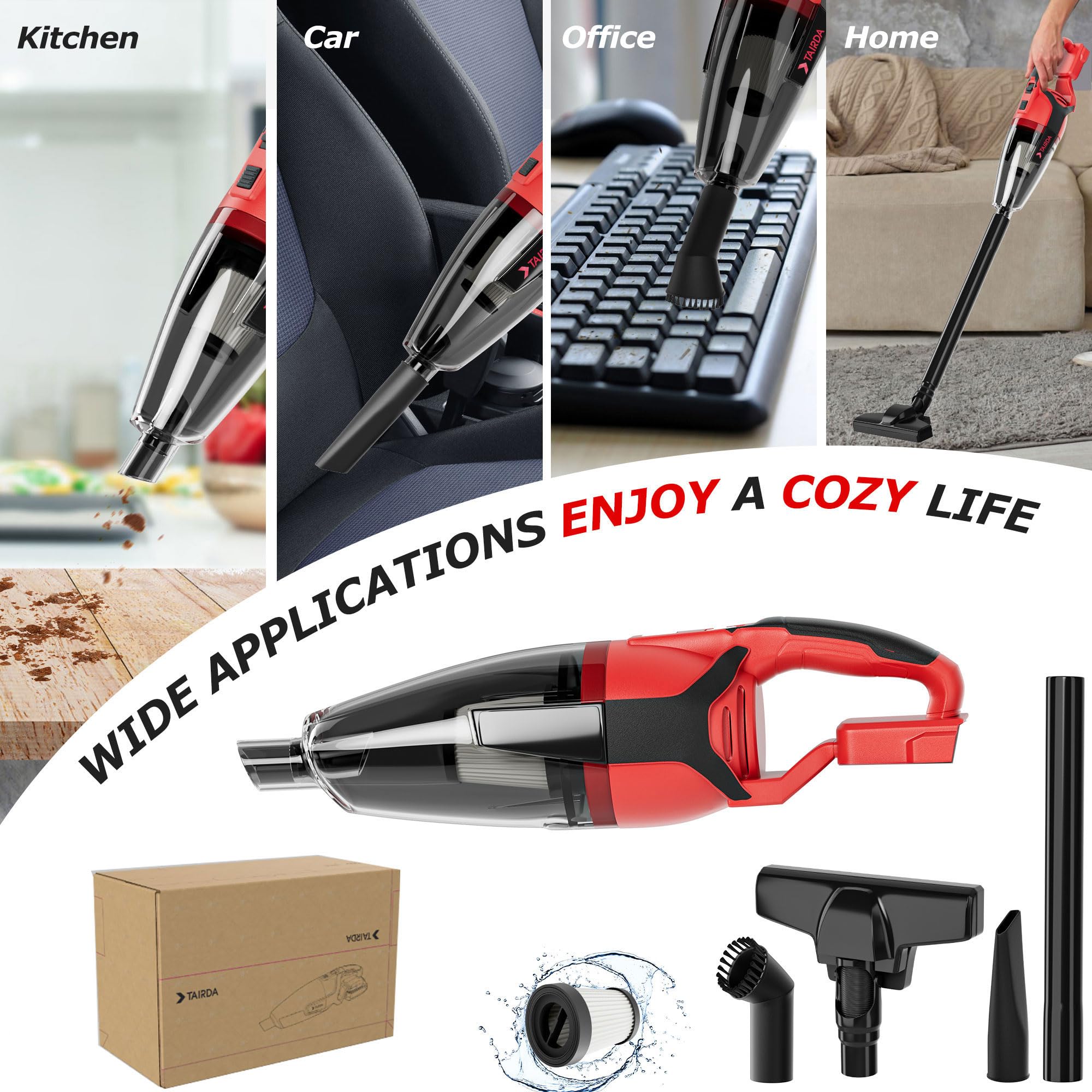 Amazon | TAIRDA コードレス掃除機 Milwaukee M18 18Vバッテリー用